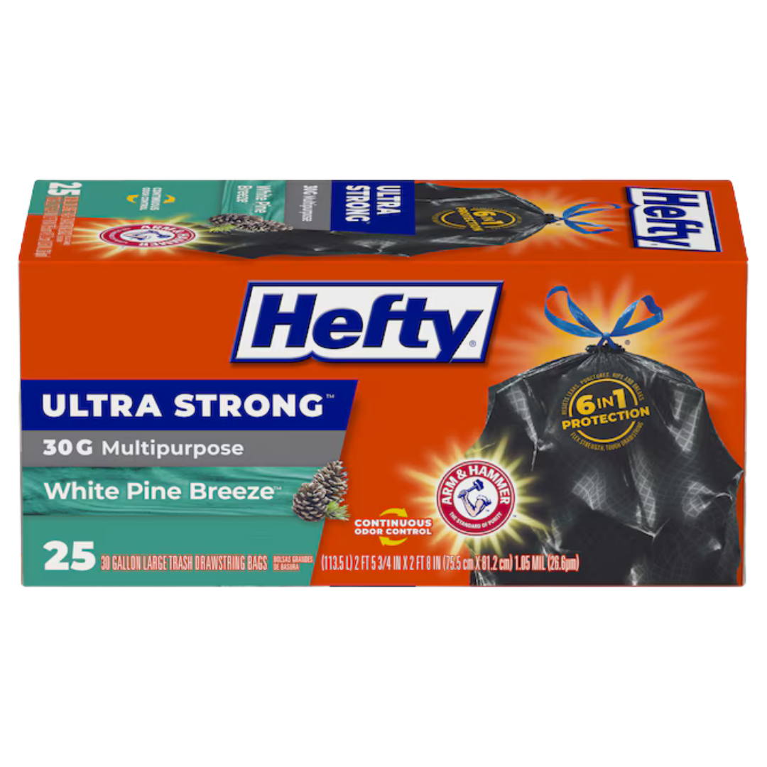 Bolsas de basura Hefty Ultra Strong White Pine Breeze de 30 galones (35 unidades)