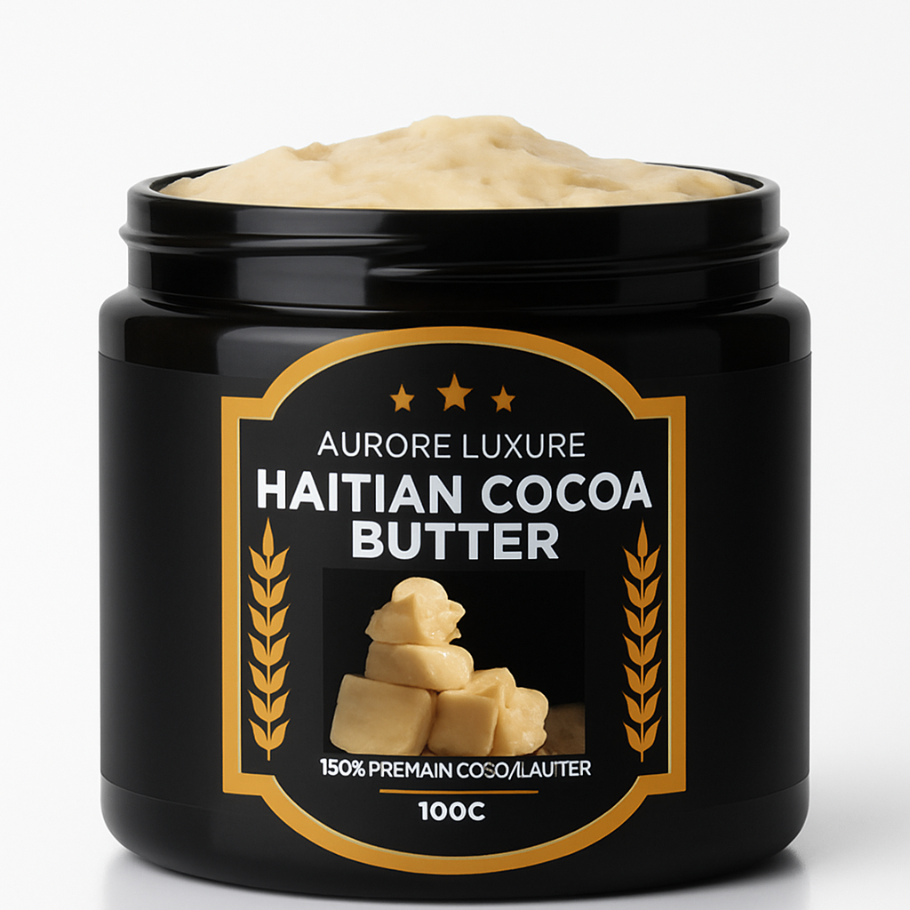 Aceite de Manteca de Cacao Haitiana Premium - 100% Orgánico | AURORE LUXURE