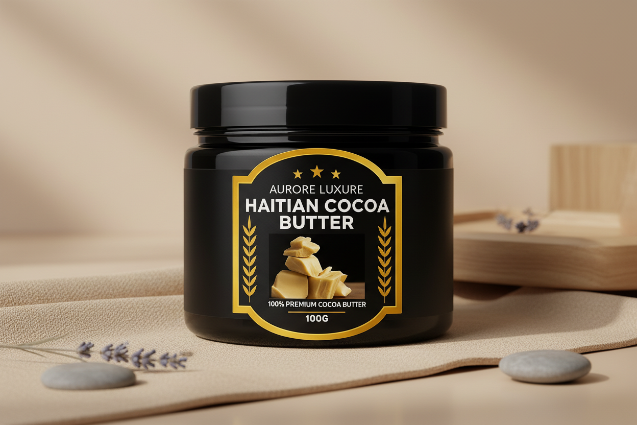 Aceite de Manteca de Cacao Haitiana Premium - 100% Orgánico | AURORE LUXURE