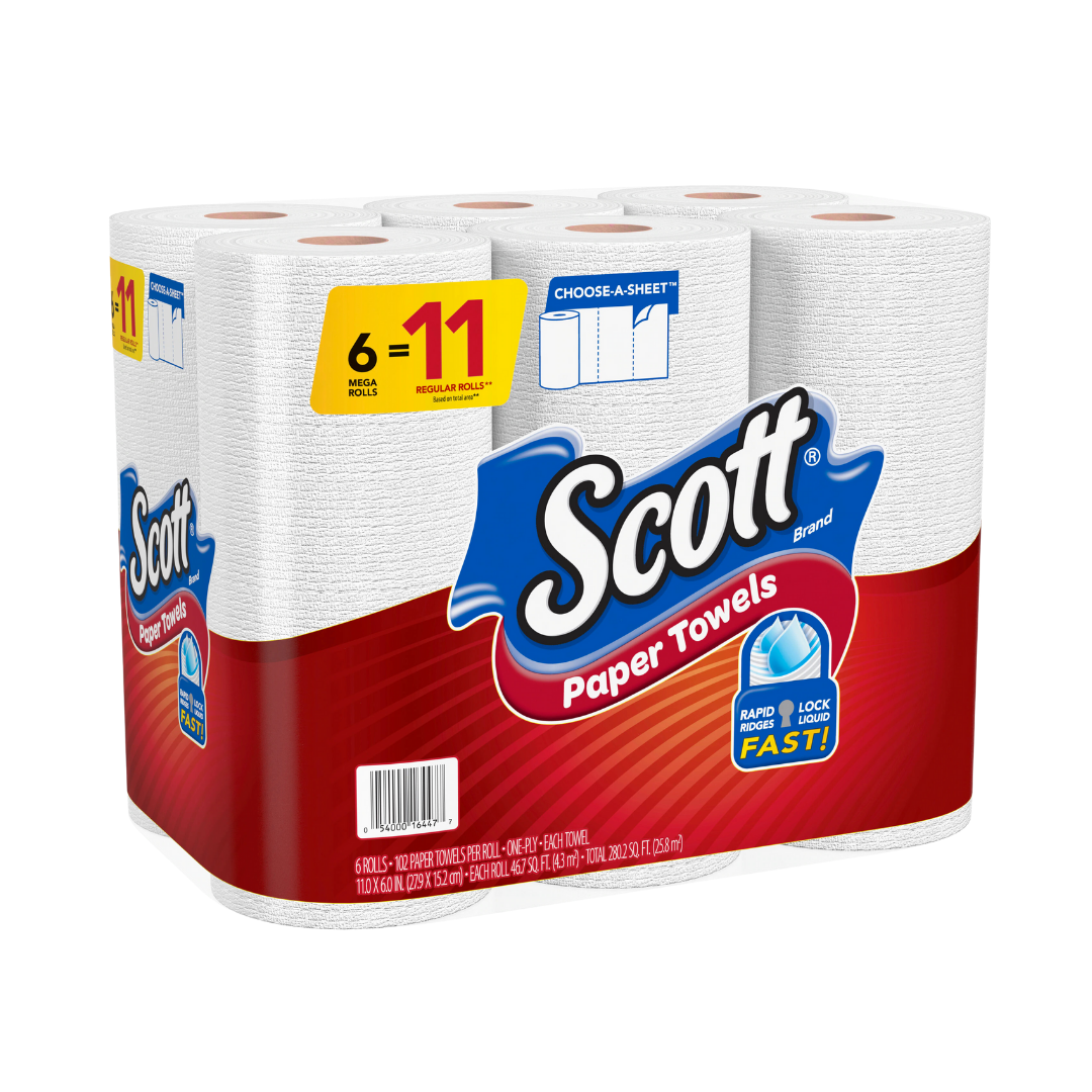 Toallas de papel Scott, 6 rollos