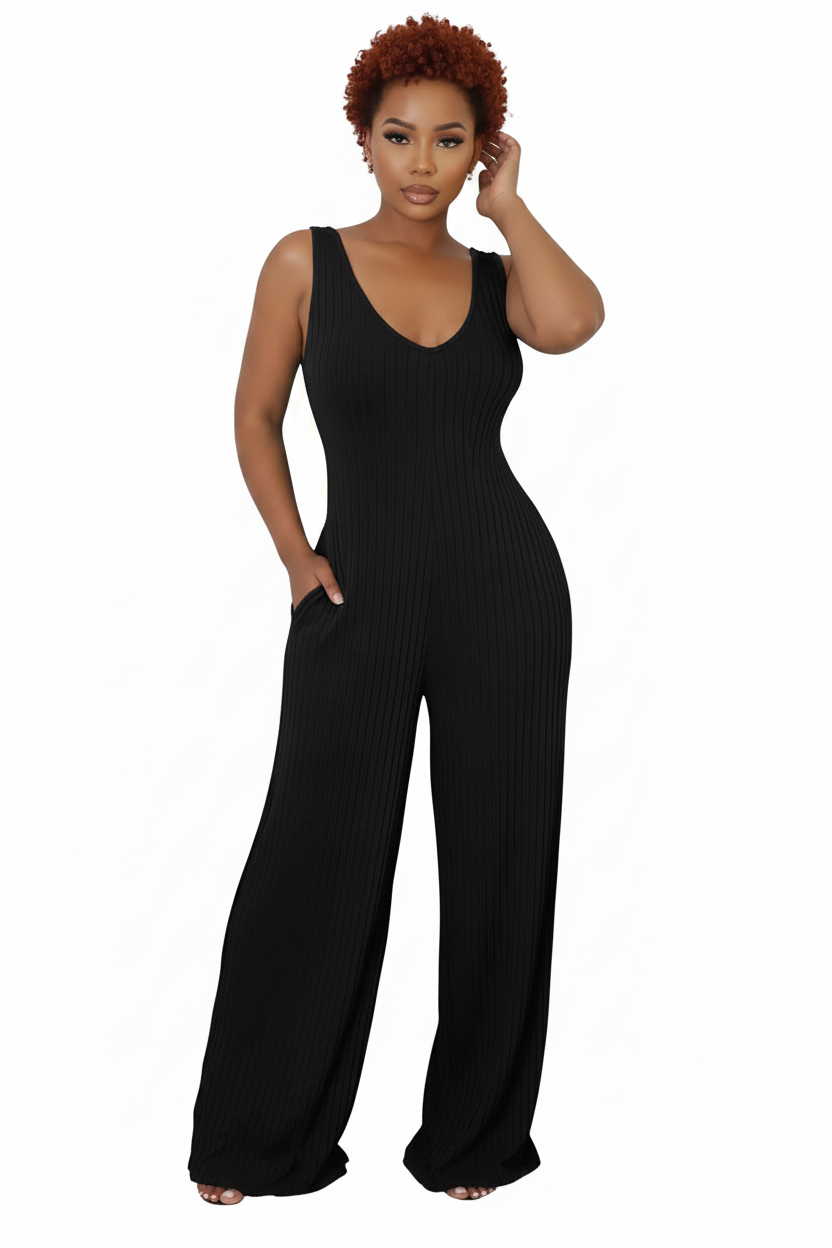 Black Wide Leg Jumpsuit
