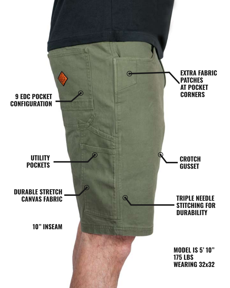 Shorts Havok 10" - Oliva Oscuro