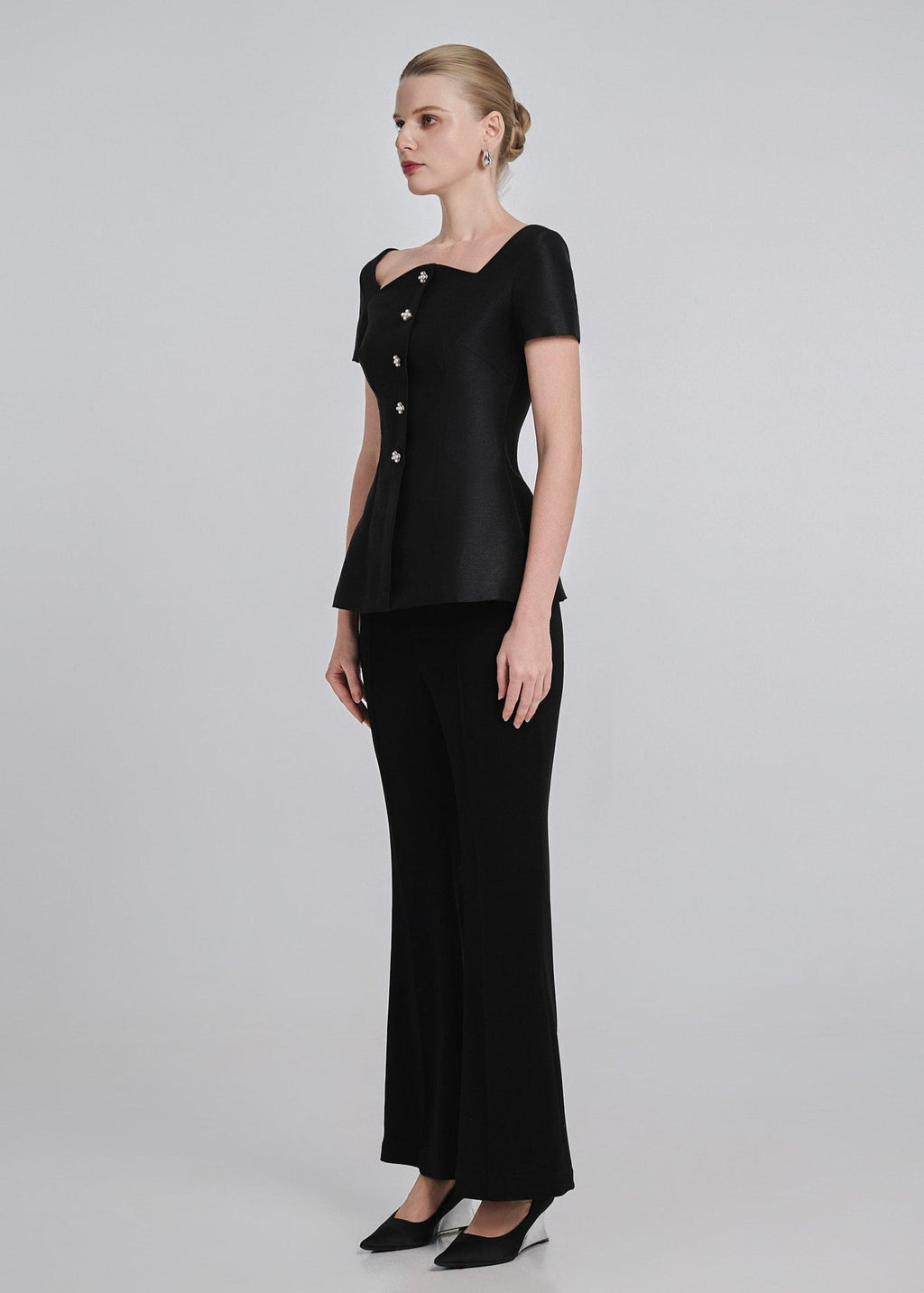 Taffeta Peplum Top