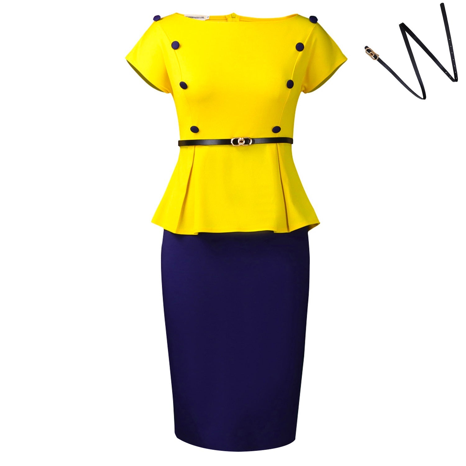 Ropa de mujer talla grande elegante vestido de tubo africano a juego de colores para oficina