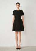 Tweed Pleated Mini Dress