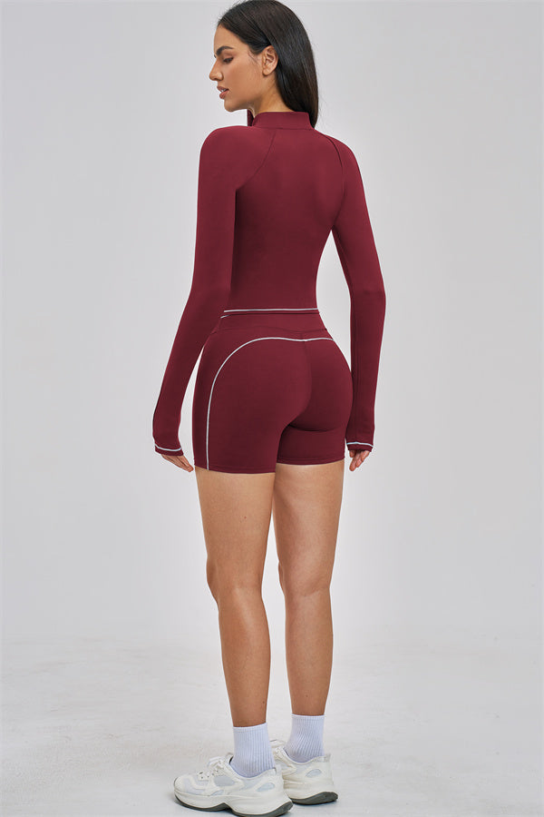 The Unbound Jacket Sports Bra Shorts 3-Piece Set