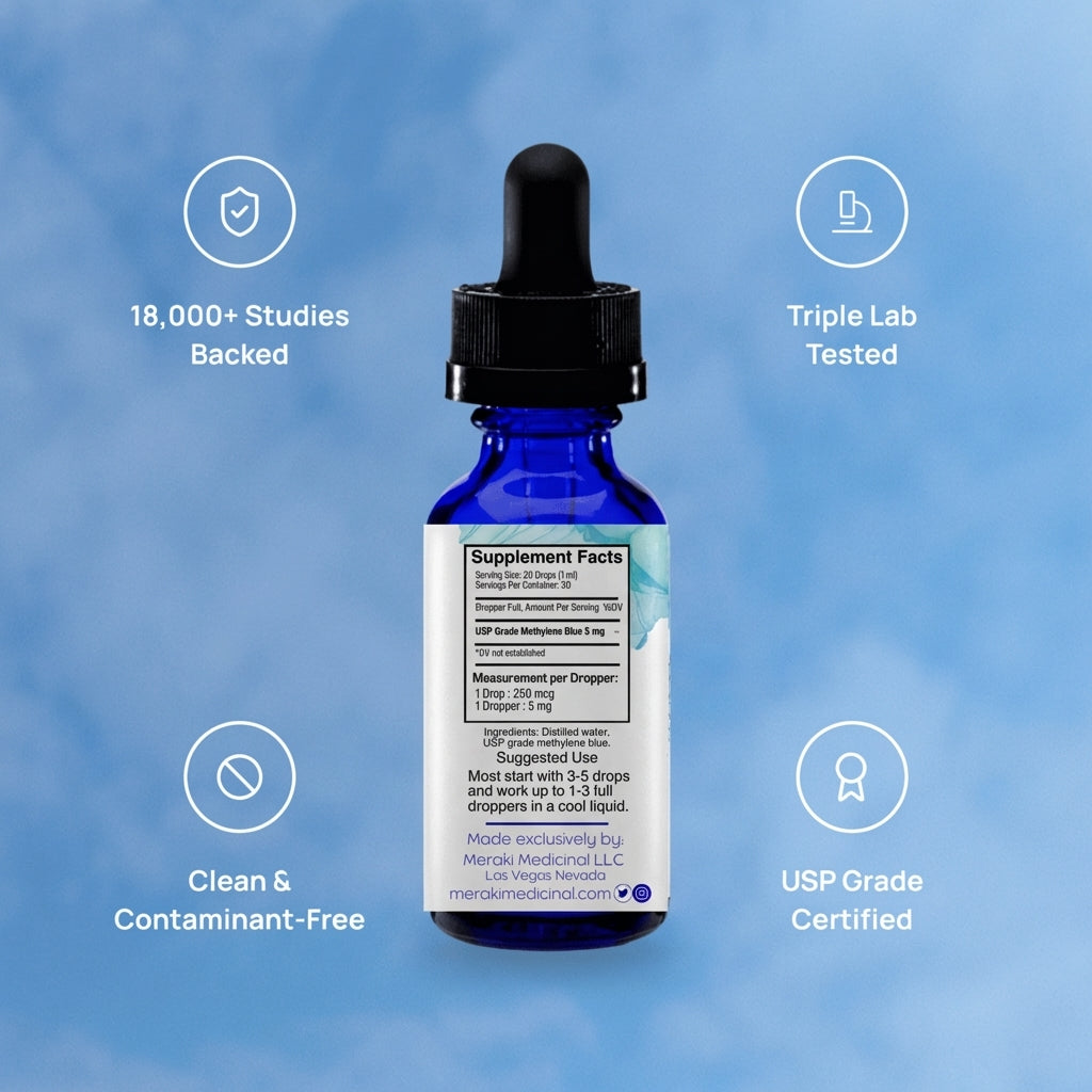 Azul de metileno de grado USP Meraki Blu 150 mg